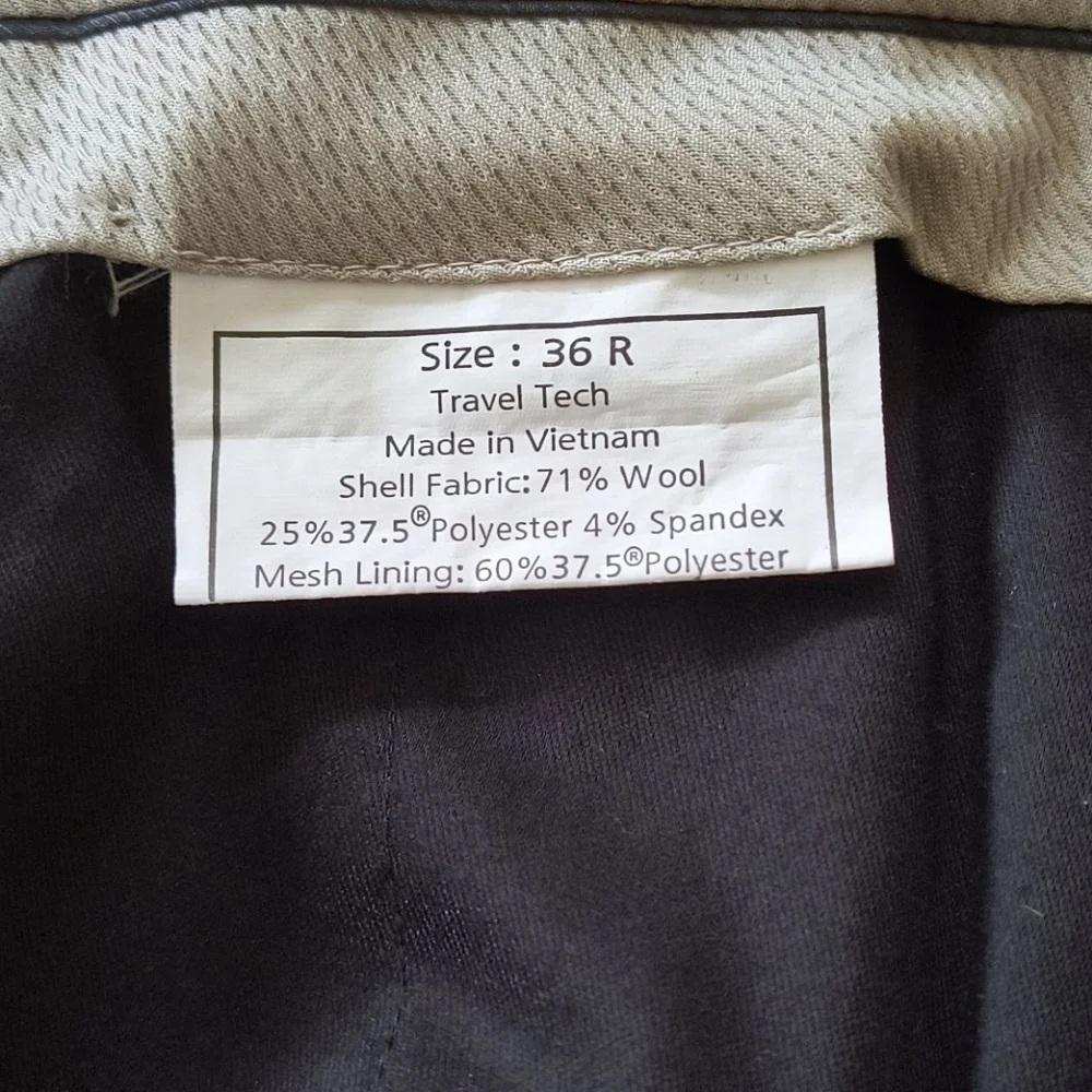 Men's Gray Jos.A.Bank Slim Fit Traveler Trousers Size 36